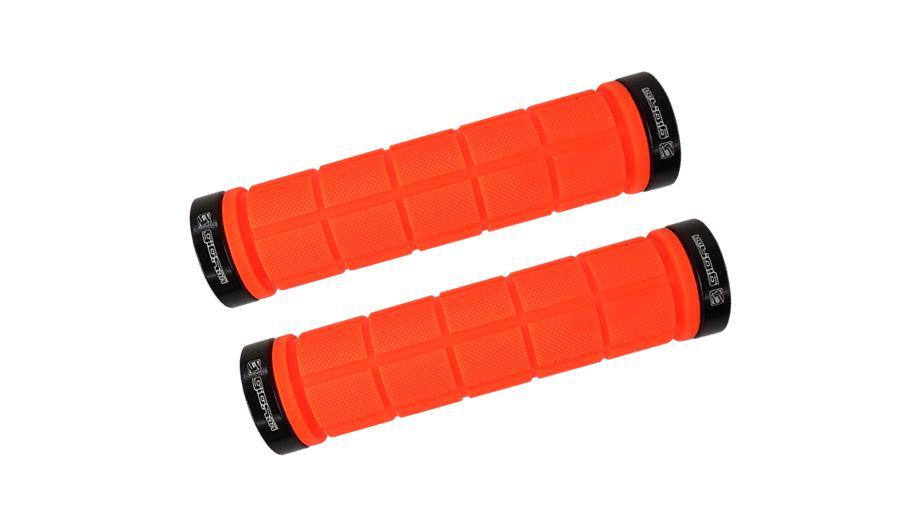 Manopla Giosbr MTB GI-155A 130mm Laranja Com Duas Braçadeiras Preto