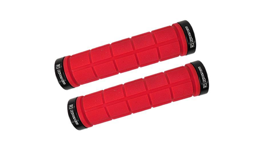 Manopla Giosbr MTB GI-155A 130mm Vermelho Com Duas Braçadeiras Preto