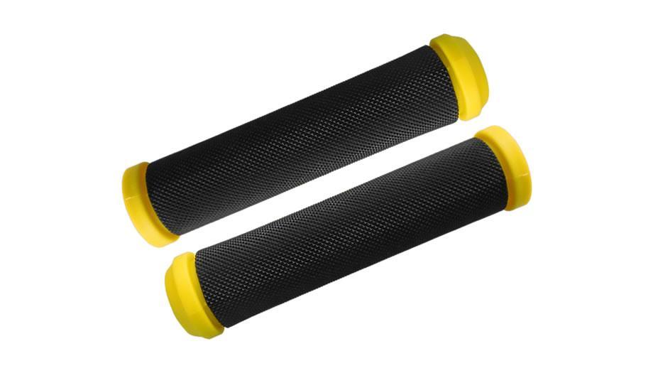 Manopla MTB GI-189A Comprimento 130mm preto Com Amarelo