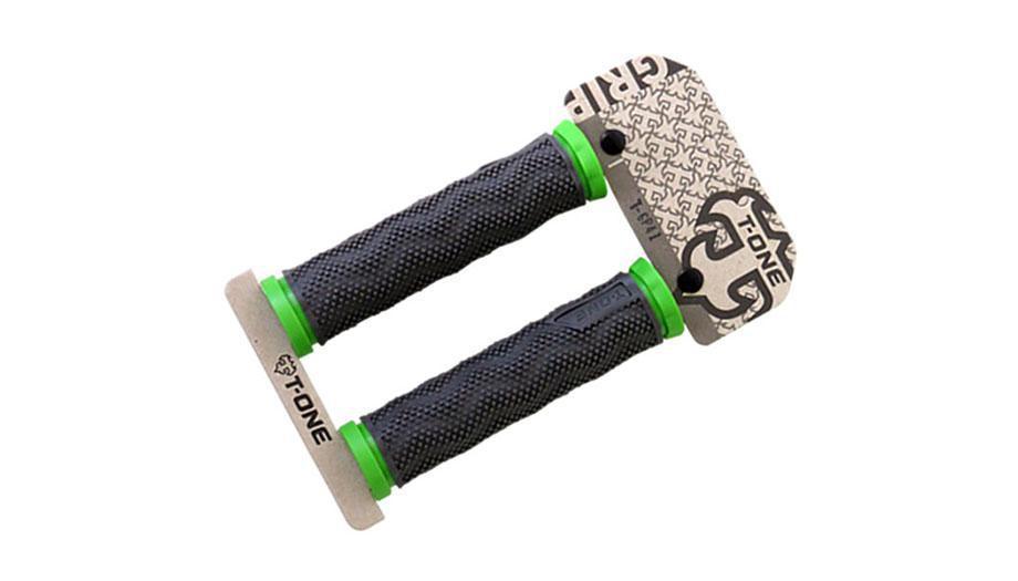 Manopla T-one MTB Modelo T-GP41 130mm Cinza Com Verde