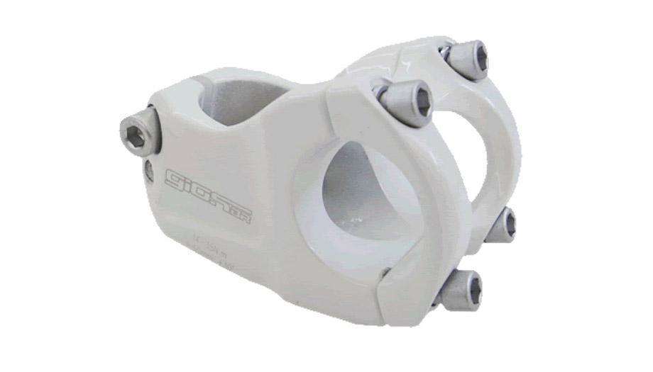 Suporte Guidão Giosbr Alumínio AL-408 50mm Ahead Over Para Guidão 31.8mm Branco