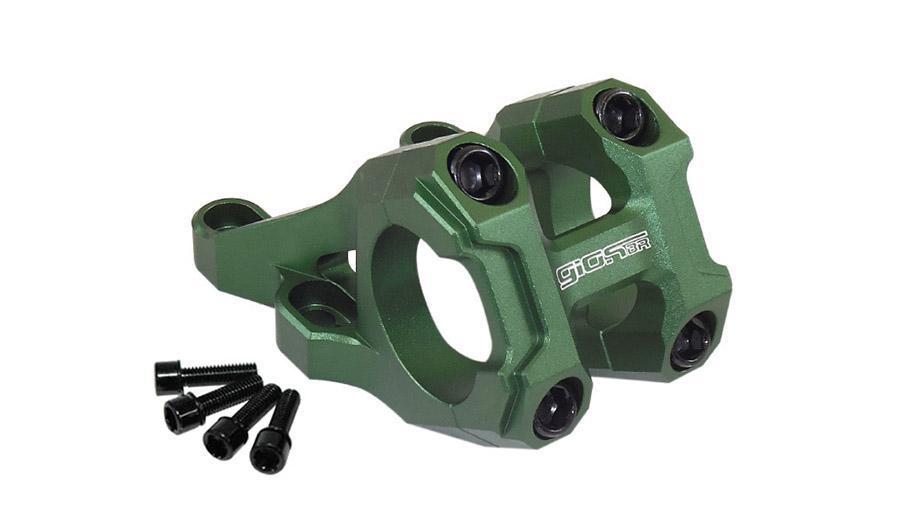 Suporte Guidão Giosbr Alumínio CNC BOXER-01 47mm Para Guidão 31.8mm Verde