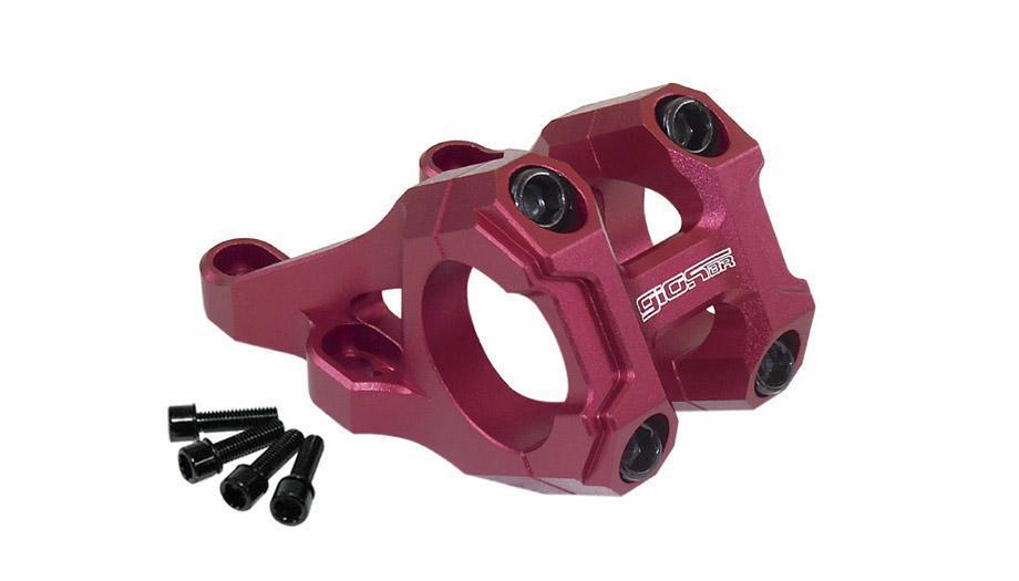 Suporte Guidão Giosbr Alumínio CNC BOXER-01 47mm Para Guidão 31.8mm Vermelho